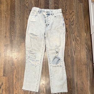 PacSun Light Blue High Rise Distressed Jeans